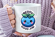 Funny,Berry Good Job Sticker, an Illustration by DreamCafeArt (Thumbnail 3 of 7)