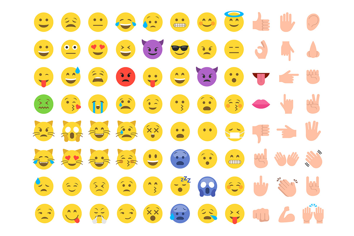 Emoticon emoji big set, an Emoji Icon by Flower Travelin Man