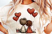 Romantic Valentine Couple Clipart, an Illustration by DreamCafeArt (Thumbnail 5 of 6)