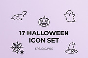 17 Minimalist Halloween Icon Set, an Outline Icon by adenpinkstore (Thumbnail 1 of 11)