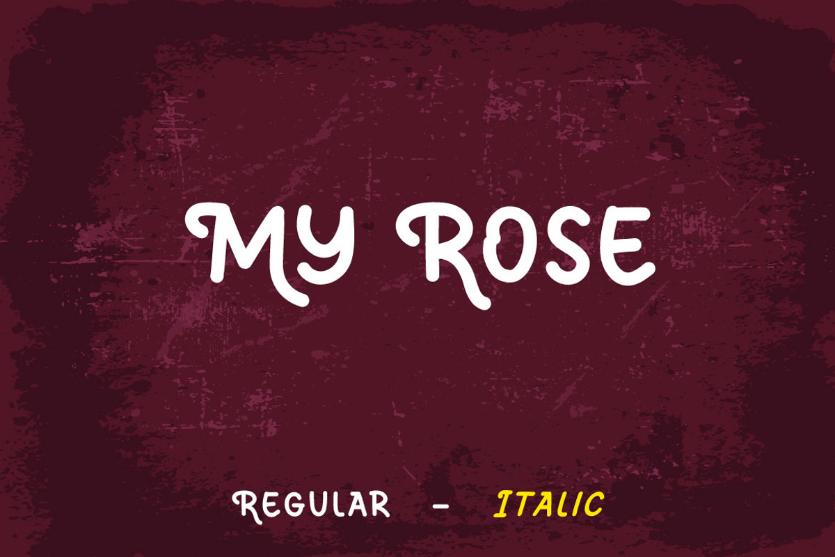 My Rose - Handwritten Display Font, a Sans Serif Font by Mightyfire (Photo 1 of 5)