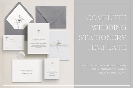 Flower Wedding Invitation Template