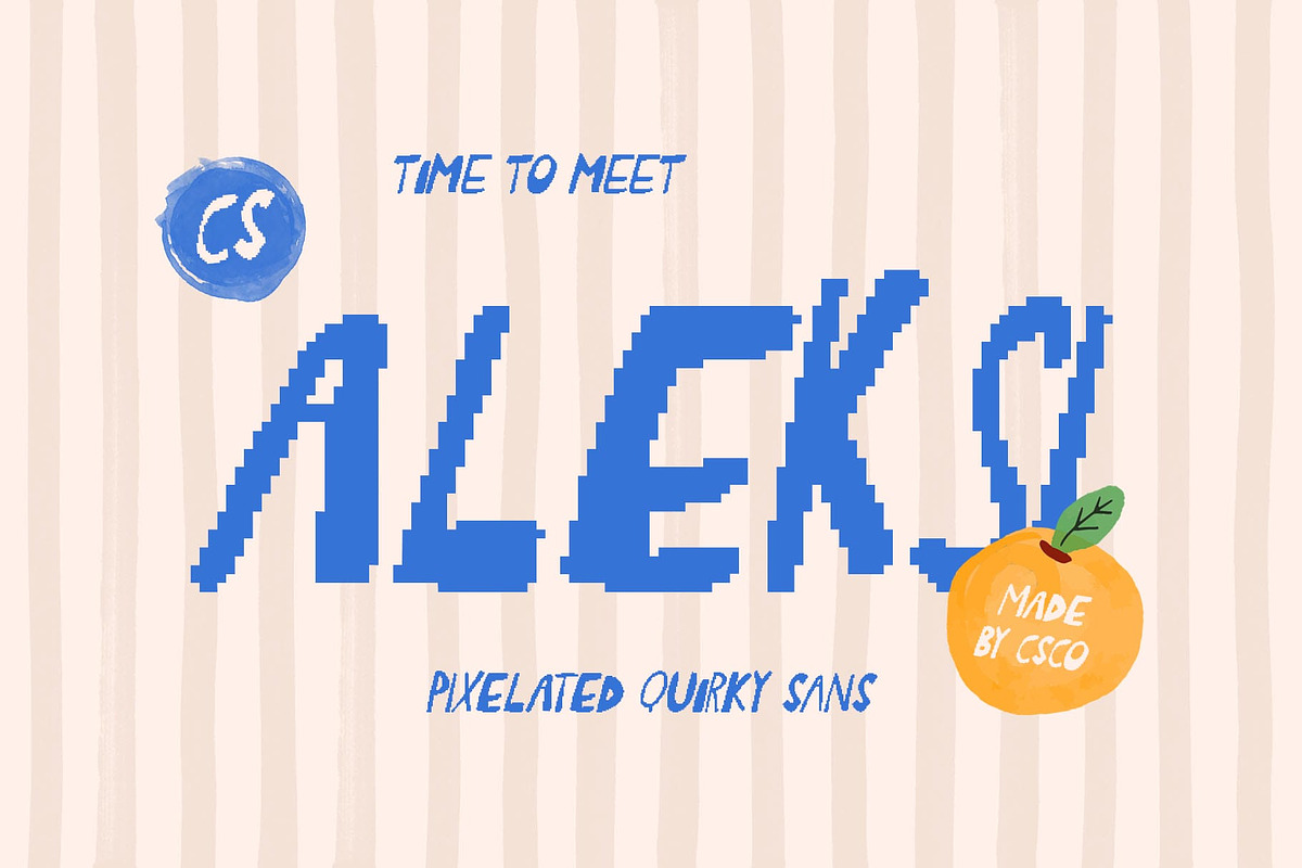 CS Aleksi Pixel, a Sans Serif Font by Craft Supply Co. (Photo 1 of 8)