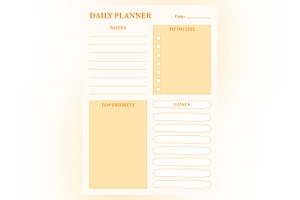 Daily Planner Sheet Design -02