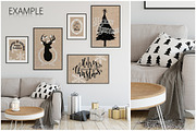 Christmas Frame Mockup Bundle, a Print Template by Yuri-U (Thumbnail 12 of 19)
