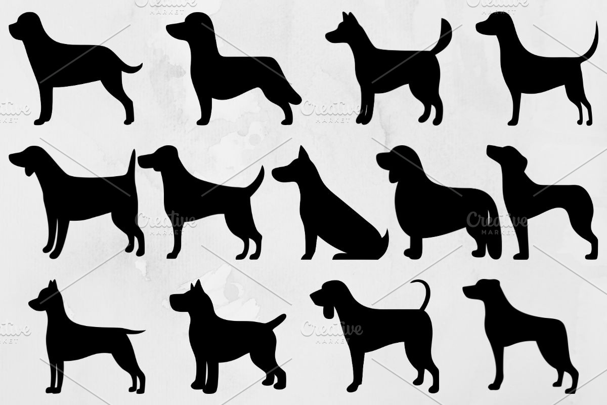 Dog Silhouette SVG #2, an Animal Illustration by newminddesign (Photo 1 of 3)