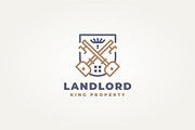 shield and crown line art badge logo, a Branding & Logo Template by Blazybone (Thumbnail 2 of 2)