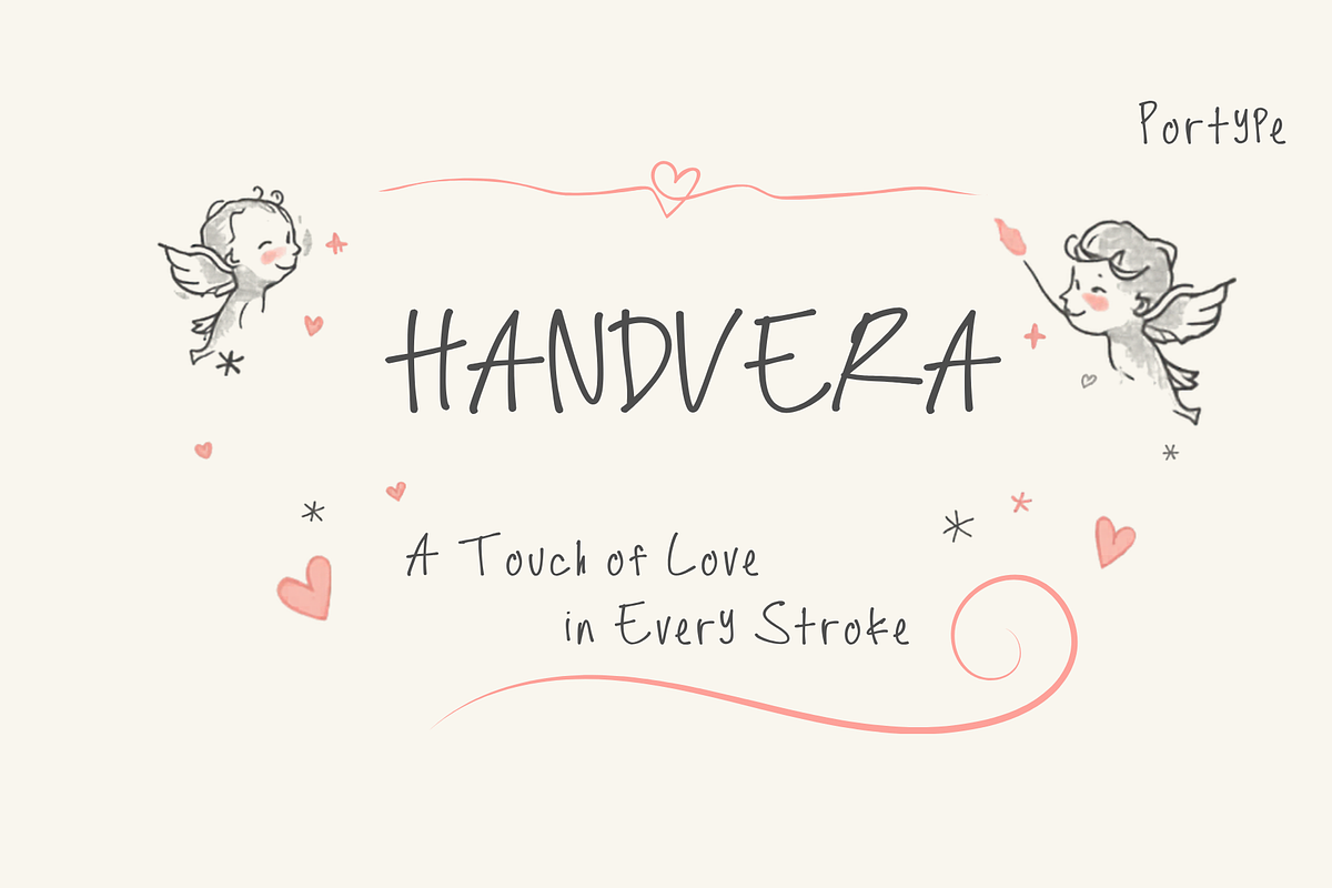 HANDVERA - Handwritten, a Handwritten Font by portype (Photo 1 of 7)