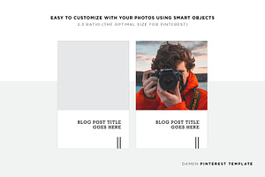 Damen Pinterest Template PSD