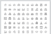 100 Real Estate & Buildings Icons, an Outline Icon by Nadiinko (Thumbnail 2 of 3)