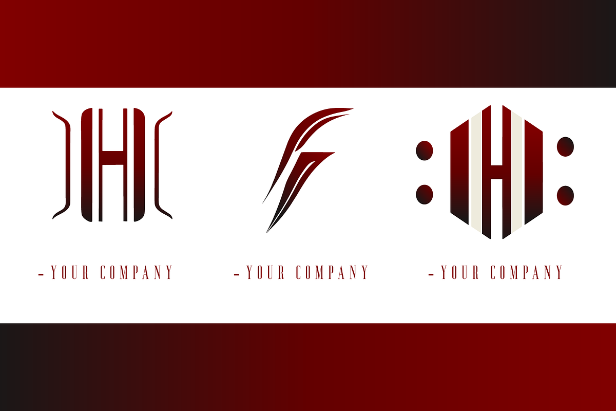 3 Modern Letter H F Logos, a Branding & Logo Template by HE Studio (Photo 1 of 4)