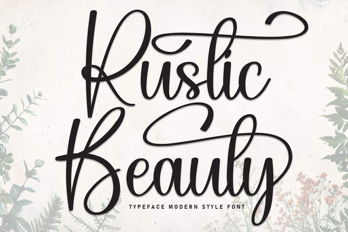Rustic Beauty | Script Font, a Handwritten Font by Scratchones (Photo 1 of 9)