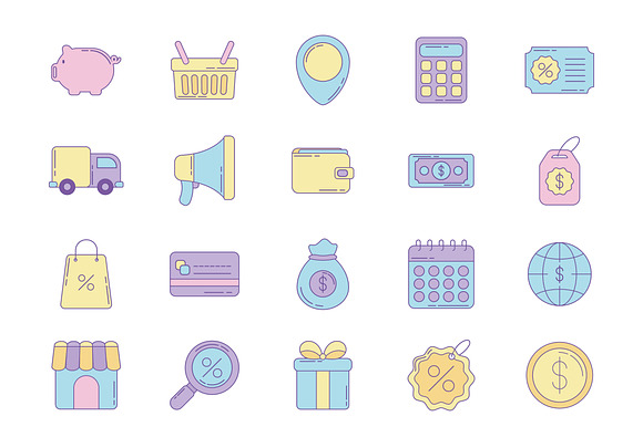 Sale Commerce Illustration Set preview 2