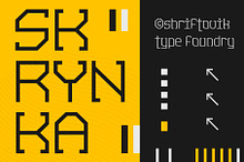SK Skrynka — Tech Geometric Font