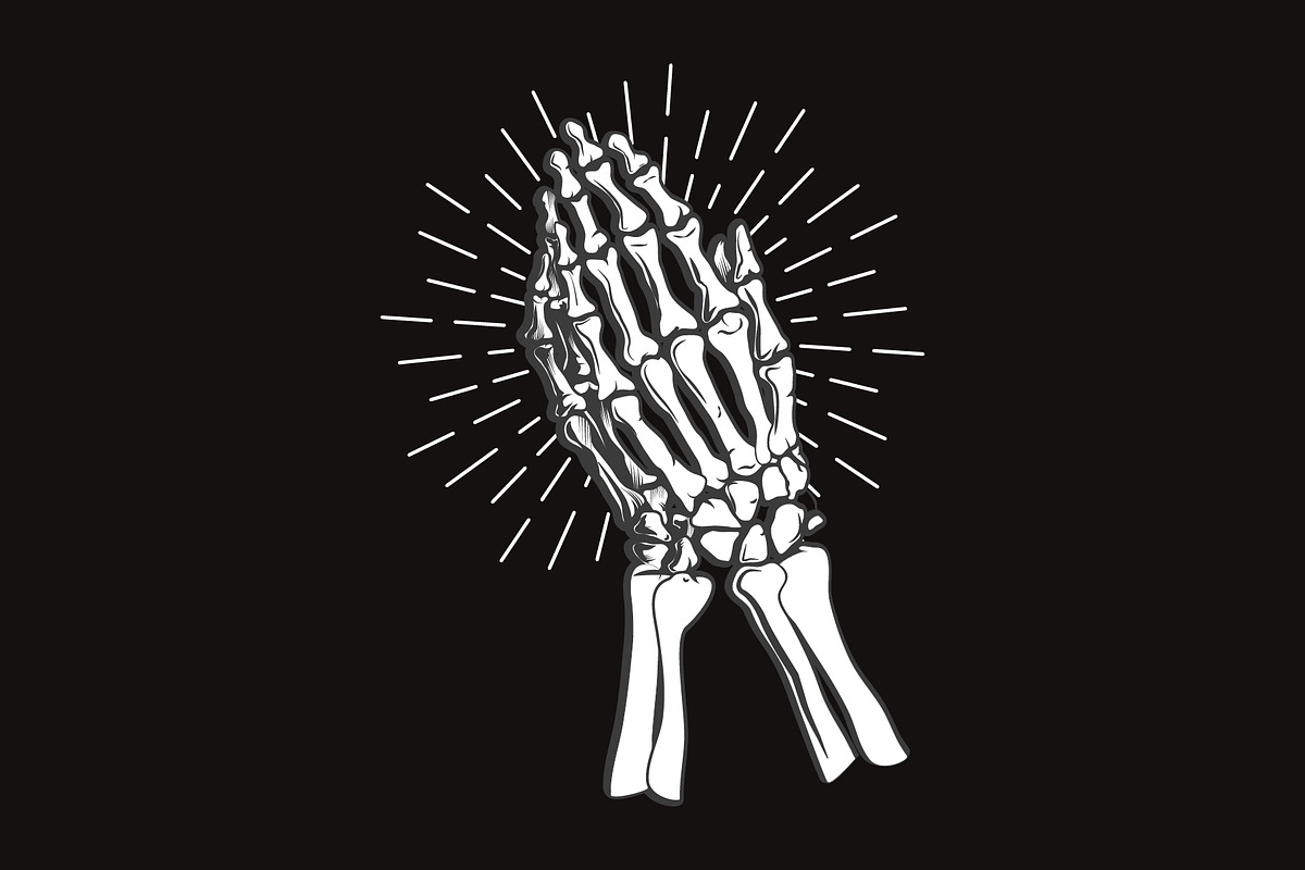 Vector illustration - Praying skelet, a Background Graphic by Tomass2015 (Photo 5 of 5)