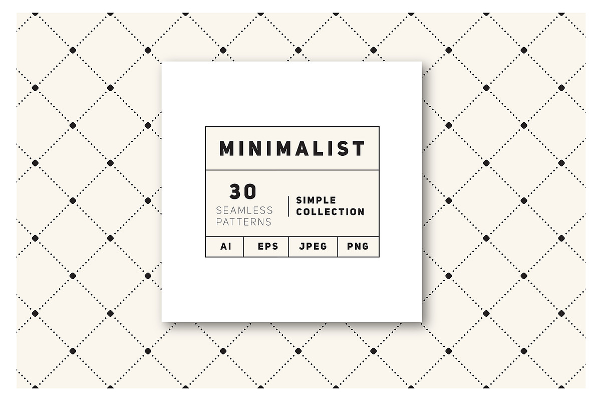 Minimalist Seamless Patterns | vol.1, a Pattern Graphic by Curly_Pat (Photo 1 of 7)