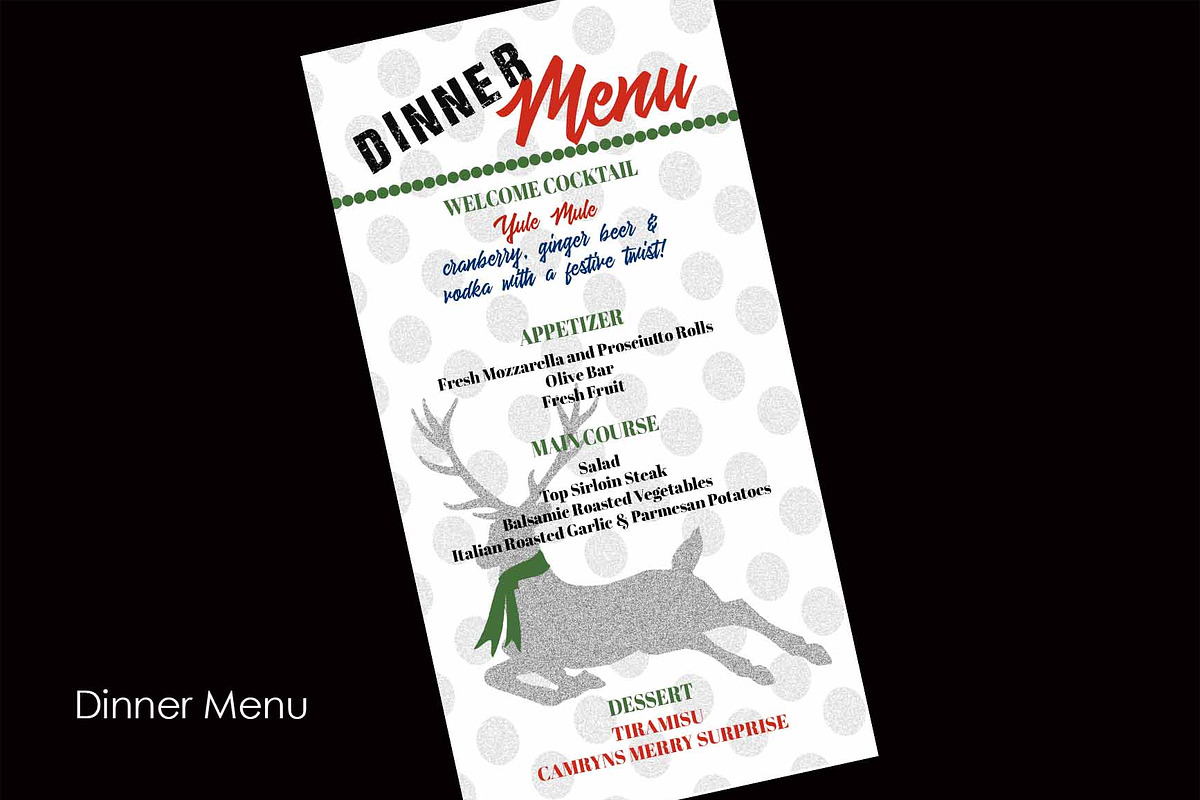 Reindeer Dinner Party, an Invitation Template by Jennifer Caminiti (Photo 5 of 7)