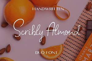 Scribly Almond Font Duo + Extras