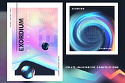 Exordium Dynamic Gradient Shapes, a Texture Graphic by Polar Vectors (Thumbnail 13 of 16)