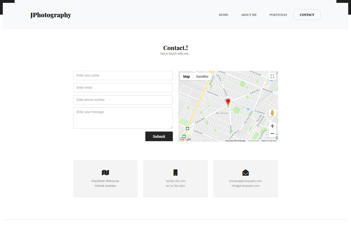 JPhotography - Minimal Photography, a Bootstrap Template by Dasagani (Photo 5 of 5)