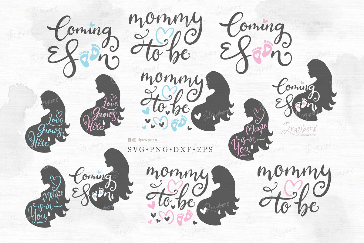 Mom to Be Svg, Pregnancy 014 015, a Graphic by Drawberx (Photo 4 of 12)