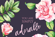 Watercolor Botanical Rose Flowers, an Illustration by Akvarelldesign (Thumbnail 3 of 3)