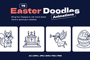 Animated Easter Doodles Icons Pack, an Object Graphic by Brickclay (Thumbnail 1 of 7)