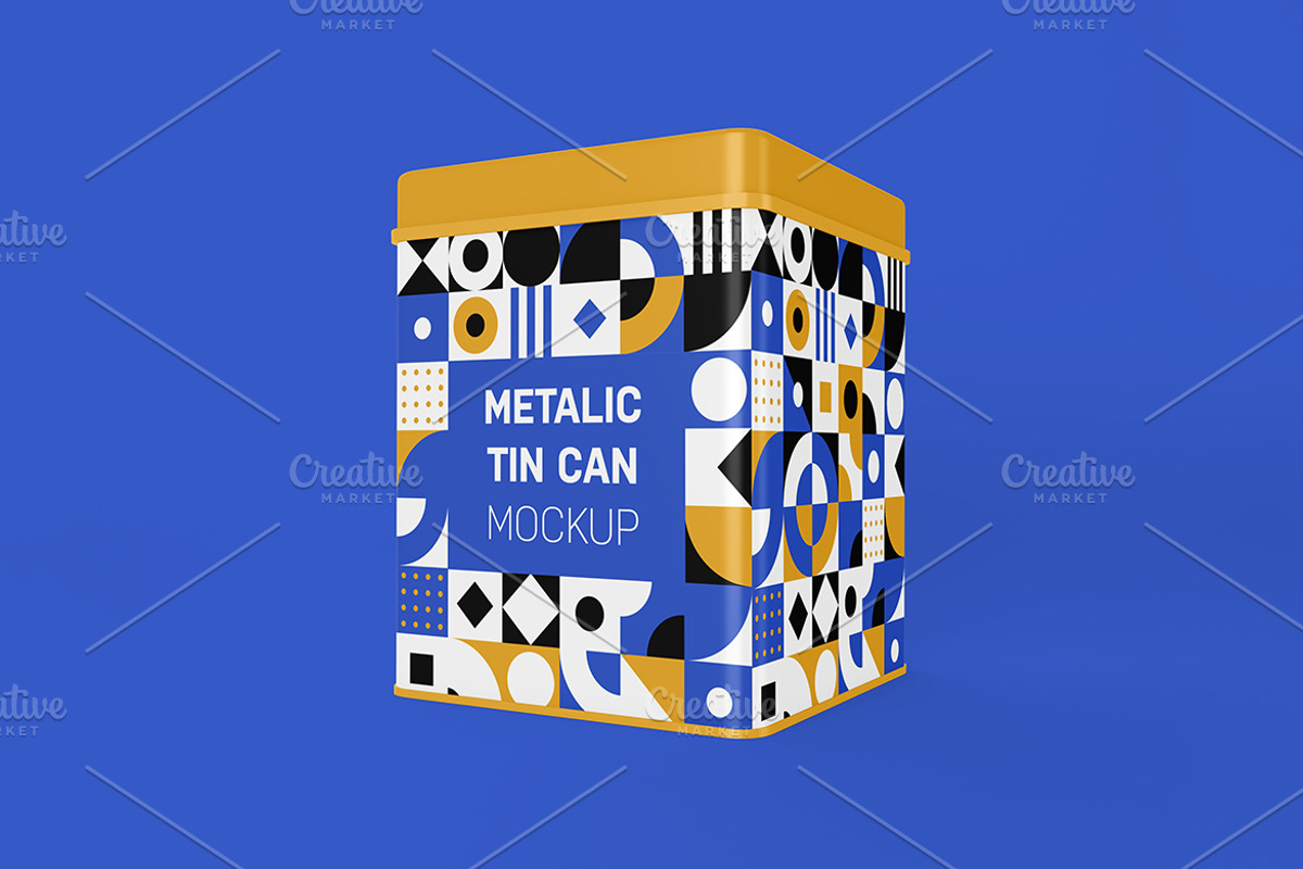 Metal Tin Box Mockup, a Packaging Mockup by Qaleb Studio (Photo 1 of 3)
