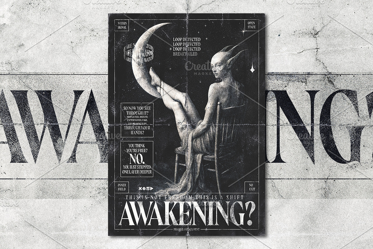 Brutalist Gothic Mystic Poster Set, a Poster Template by Black Cat Studio (Photo 4 of 7)