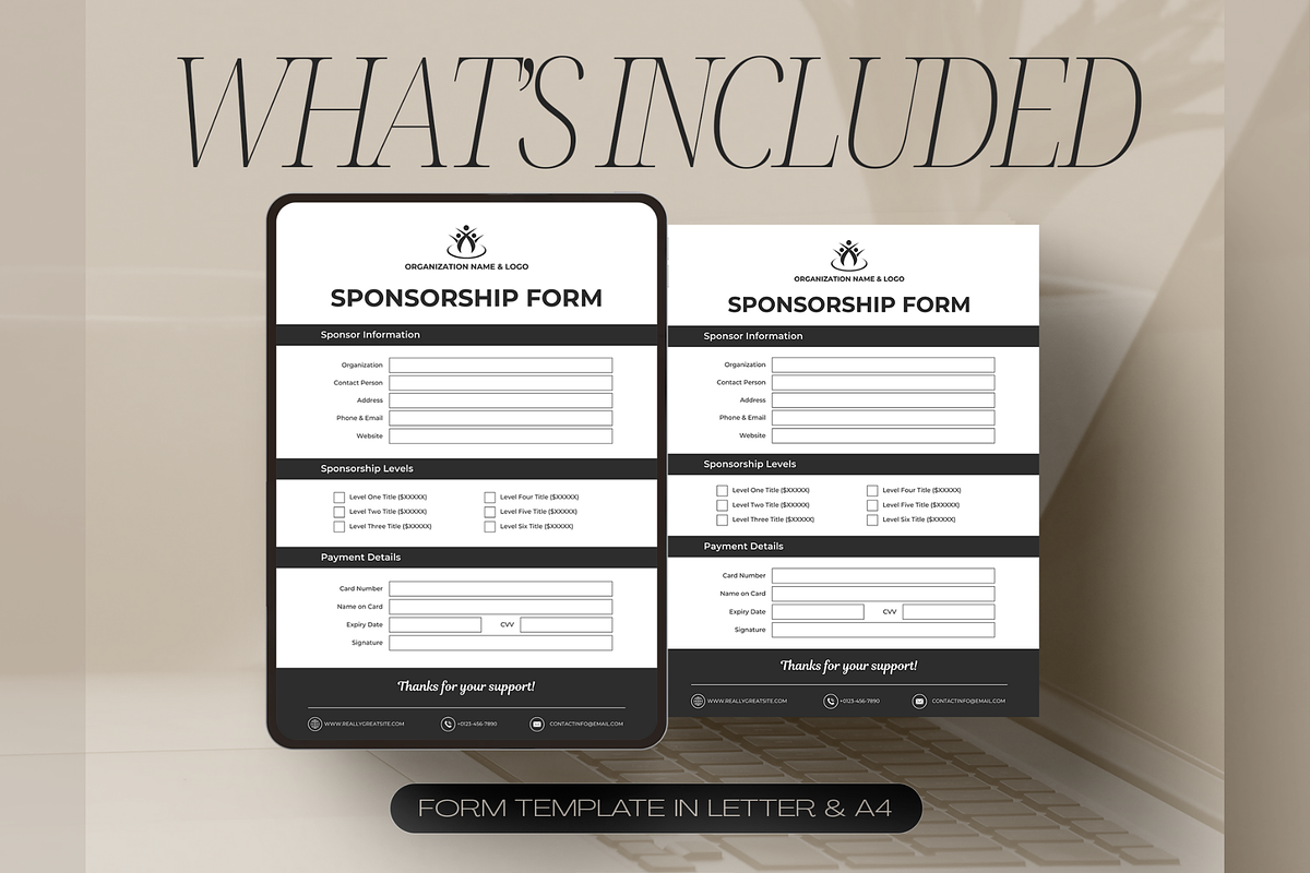 Sponsorship Form Template, a Flyer Template by Creatif Foundry (Photo 3 of 5)