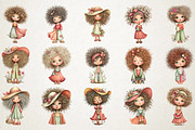 Fluffy Hair Summer Mom Clipart, an Illustration by RobertsArt (Thumbnail 3 of 5)