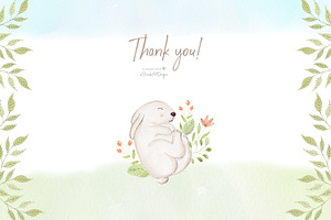 Happy Easter. Watercolor Clipart.