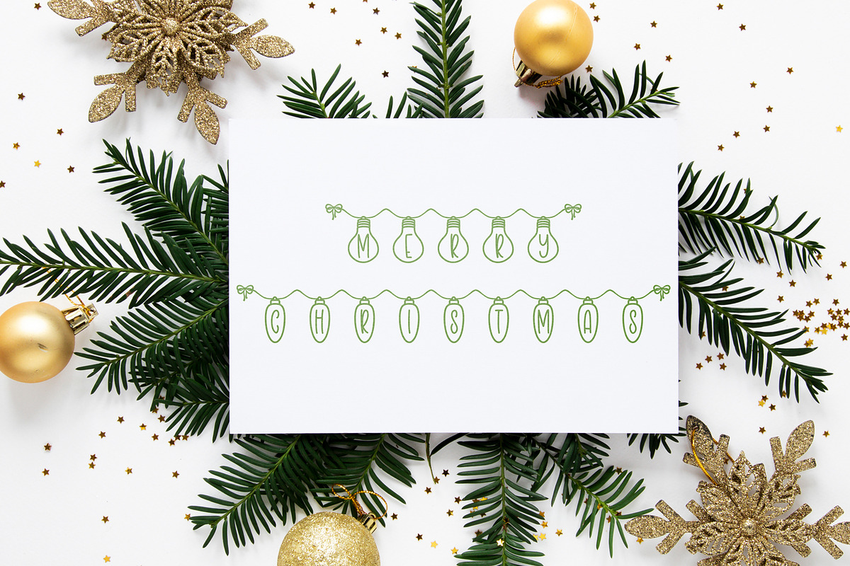 Holiday Lights - Christmas Font, a Handwritten Font by Freeling Design House (Photo 6 of 7)