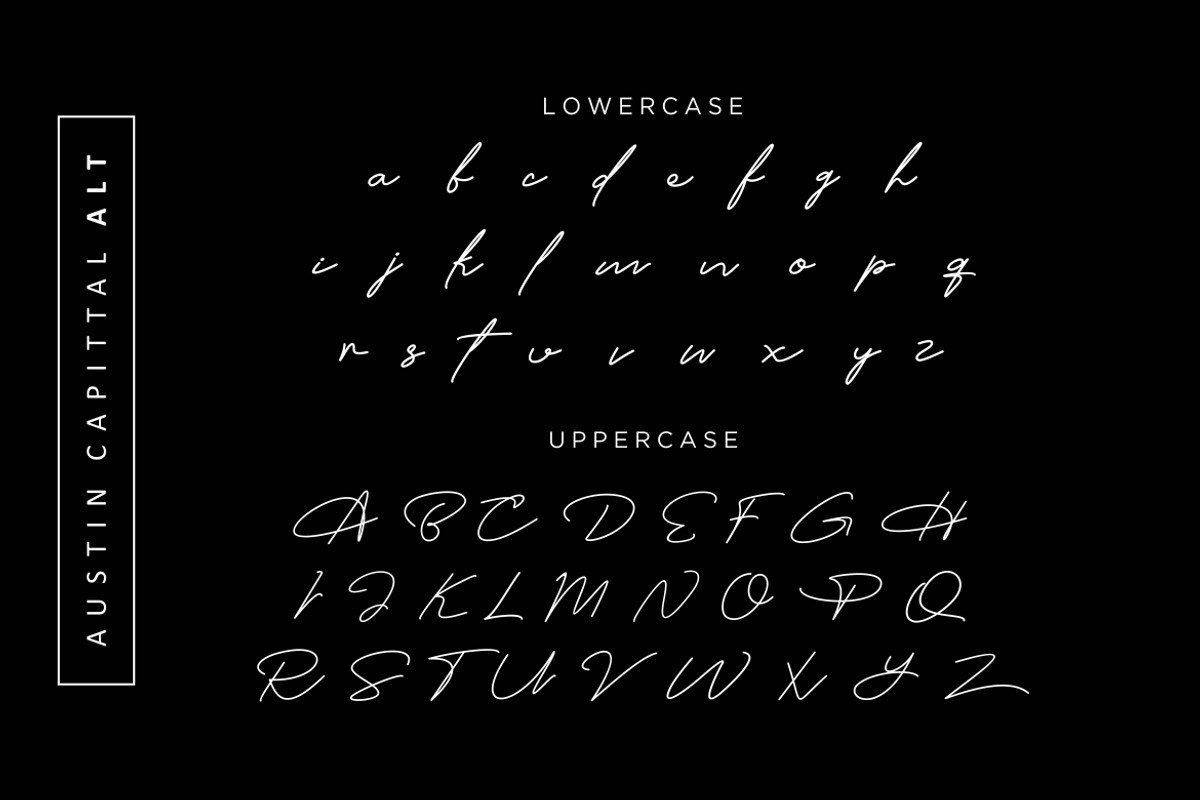 Austin Capittal - Signature Font, a Handwritten Font by Burhan Afif (Photo 10 of 11)