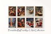 Vintage Black Christmas Wall Art, an Illustration by PrintablesByFranklyn (Thumbnail 3 of 8)