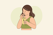 People with Matcha Illustration, an Object Graphic by Jump Studio (Thumbnail 3 of 12)