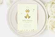 Baby Giraffe | Baby Shower Invite, an Invitation Template by Mercato del Sole (Thumbnail 1 of 3)