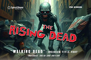 Rising Dead Comic Book Font, a Sans Serif Font by SpiralShare Digital