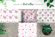 Pink Violet Floral Clipart, Patterns, an Illustration by ColorfulNest (Thumbnail 6 of 7)