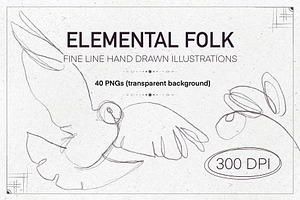 Elemental Folk: 40 PNGs