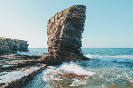 Breathtaking coastal rock formation, a Photo by Iftikhar Alam