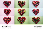 Heart Berries - 33 images, a Food & Drink Photo by Handmadefont (Thumbnail 4 of 9)