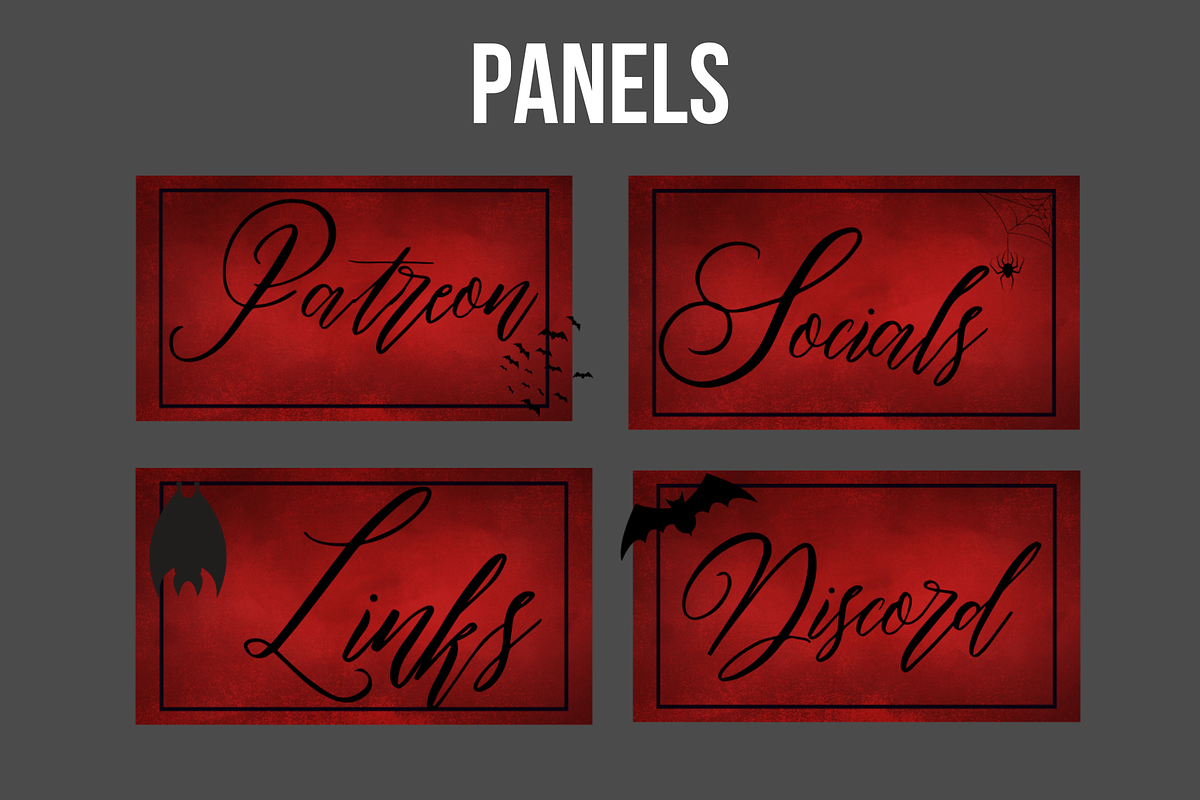 Gothic Bat Animated Stream Package, a Templates & Theme by KatieLearns (Photo 5 of 7)