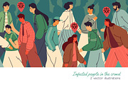 Virus spread, epidemic concept, a Healthcare Illustration by Good Studio (Thumbnail 1 of 3)