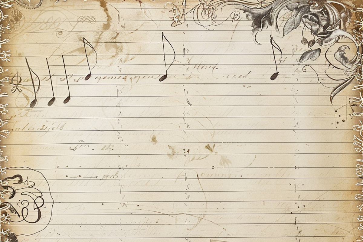 Vintage Music Sheets, a Pattern Graphic by Printable Treasure (Photo 8 of 10)