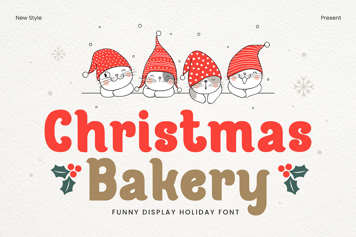 Christmas Font - Christmas Bakery, a Handwritten Font by Mozatype (Photo 1 of 8)