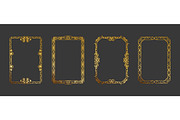 Golden engraved frame set a4, a Decorative Illustration by andrii-pozdniakov (Thumbnail 1 of 2)
