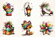 Whimsical Winter Clipart Bundle, an Illustration by DreamCafeArt (Thumbnail 4 of 7)