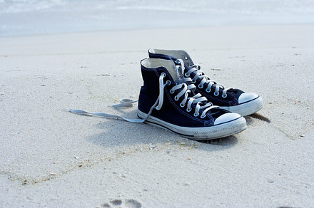 Chucks on the beach
