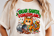 Funny Christmas Cat PNG Dear Santa, an Object Graphic by Zahyl Studio (Thumbnail 2 of 7)